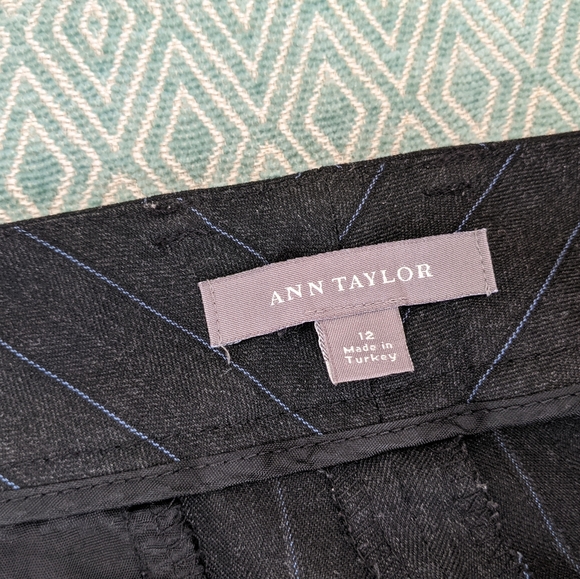 Ann Taylor Dark Gray w/ Blue Pinstripe Dress Pants - Picture 14 of 14